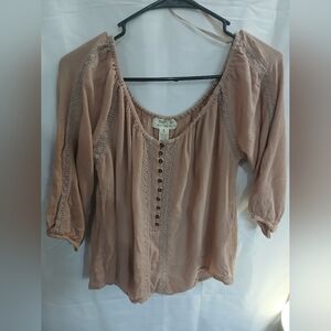 Women's Button-Front Blouse in Blush